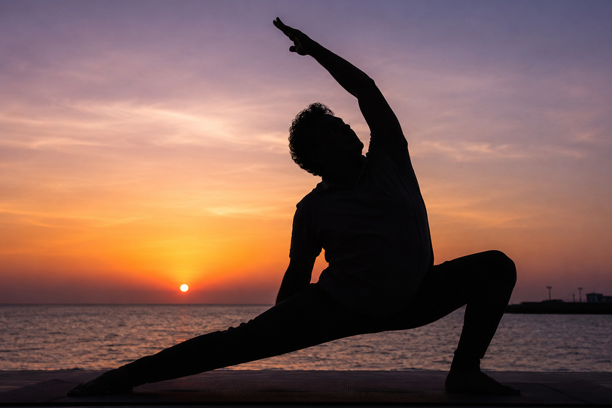 Private yoga session